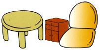 テーブル・小物入れ・座椅子（木製）