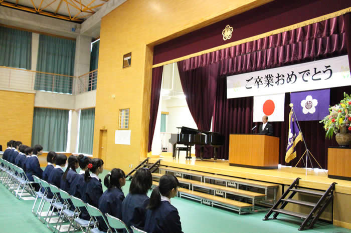 印南町内小学校卒業式の様子